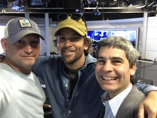 Photo of Bernard Resnick with Mishka and Jon Farber